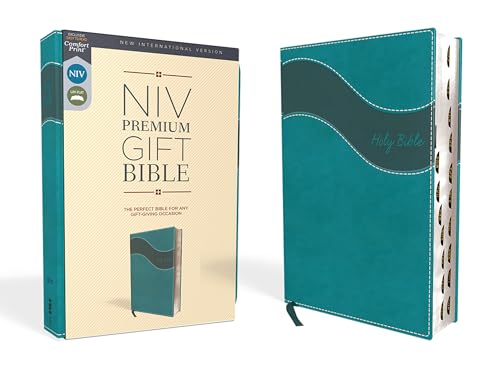 Niv, Premium Gift Bible, Leathersoft, Blue, Red Letter Edition, Indexed, Comfort Print - Imitation Leather
