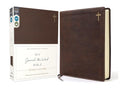 Niv, Journal the Word Bible, Double-Column, Leathersoft, Brown, Red Letter Edition, Comfort Print: Reflect, Take Notes, or Create Art Next to Your Fav - Imitation Leather