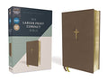 Niv, Larger Print Compact Bible, Leathersoft, Brown, Red Letter, Comfort Print - Imitation Leather
