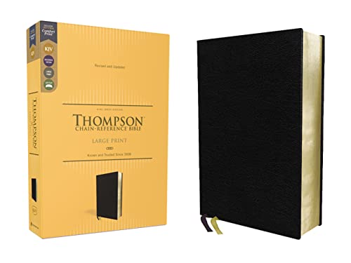 Kjv, Thompson Chain-Reference Bible, Large Print, Bonded Leather, Black, Red Letter, Comfort Print - Bonded Leather