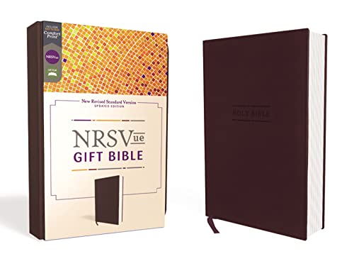 Nrsvue, Gift Bible, Leathersoft, Burgundy, Comfort Print - Imitation Leather