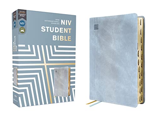 Niv, Student Bible, Leathersoft, Teal, Thumb Indexed, Comfort Print - Imitation Leather