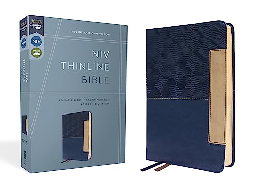 Niv, Thinline Bible, Leathersoft, Blue, Red Letter, Comfort Print - Imitation Leather