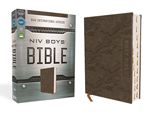 Niv, Boys' Bible, Leathersoft, Brown Camo, Thumb Indexed Tabs, Comfort Print: A Foundation for Lifelong Faith and Learning for Boys Ages 8-12 - Imitation Leather