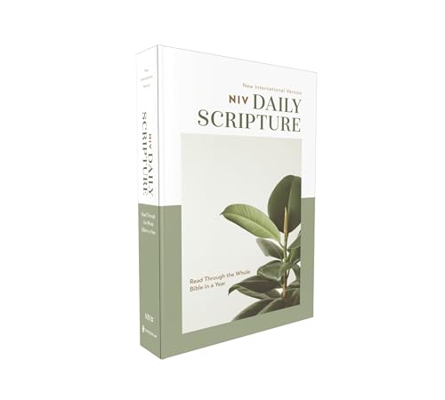 Niv, Daily Scripture, Paperback, White/Sage, Comfort Print: 365 Days to Read Through the Whole Bible in a Year - Paperback