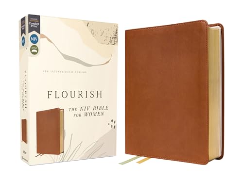 Flourish: The NIV Bible for Women, Leathersoft, Brown, Comfort Print - Imitation Leather