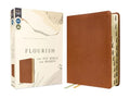 Flourish: The NIV Bible for Women, Leathersoft, Brown, Thumb Indexed, Comfort Print - Imitation Leather