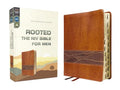 Rooted: The NIV Bible for Men, Leathersoft, Brown, Thumb Indexed, Comfort Print - Imitation Leather