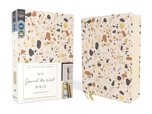 Niv, Journal the Word Bible (Perfect for Note-Taking), Cloth Over Board, Cream, Red Letter, Comfort Print: Reflect, Take Notes, or Create Art Next to - Hardcover