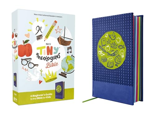 Nirv, Tiny Theologians Bible, Leathersoft Over Board, Blue, Comfort Print: A Beginner's Guide to the Bible - For Kids - Imitation Leather