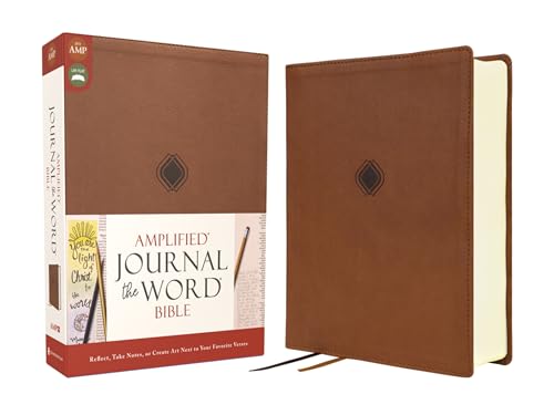 Amplified Journal the Word Bible, Leathersoft, Brown: Reflect, Take Notes, or Create Art Next to Your Favorite Verses - Imitation Leather