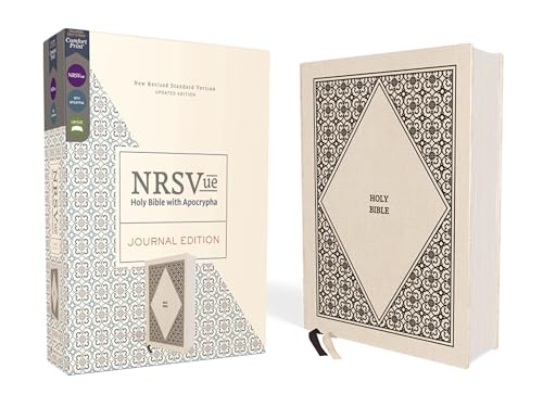 Nrsvue, Holy Bible with Apocrypha, Journal Edition, Cloth Over Board, Cream, Comfort Print - Hardcover