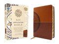 NIV Application Bible, Leathersoft, Brown, Red Letter, Thumb Indexed, Comfort Print: Bringing the Ancient Message of the Bible Into Your World - Imitation Leather