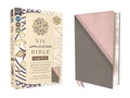 NIV Application Bible, Large Print, Leathersoft, Pink/Gray, Red Letter, Comfort Print: Bringing the Ancient Message of the Bible Into Your World - Imitation Leather