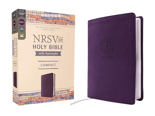 Nrsvue, Holy Bible with Apocrypha, Compact, Leathersoft, Purple, Comfort Print - Imitation Leather