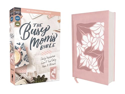 Niv, the Busy Mom's Bible, Leathersoft Over Board, Pink, Red Letter, Comfort Print: Daily Inspiration Even If You Only Have One Minute - Imitation Leather