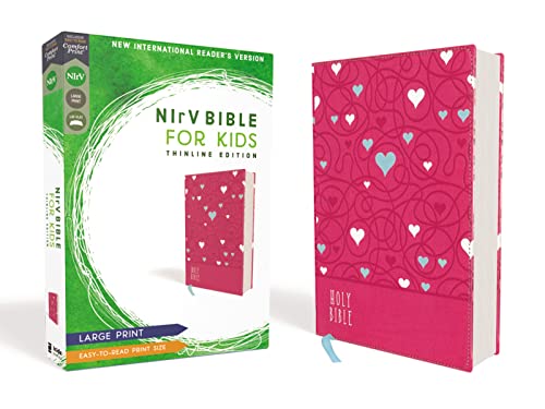Nirv, Bible for Kids, Large Print, Leathersoft, Pink, Comfort Print: Thinline Edition - Leather