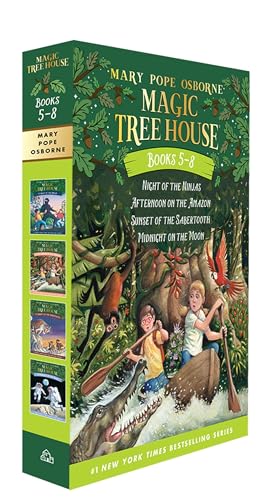 Magic Tree House Books 5-8 Boxed Set: Night of the Ninjas; Afternoon on the Amazon; Sunset of the Sabertooth; Midnight on the Moon - Boxed Set