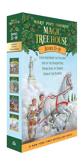 Magic Tree House Books 13-16 Boxed Set: Vacation Under the Volcano; Day of the Dragon King; Viking Ships at Sunrise; Hour of the Olympics - Boxed Set