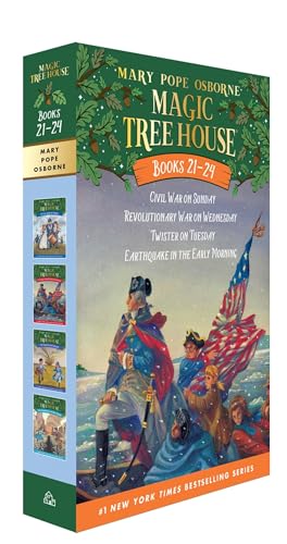 Magic Tree House Books 21-24 Boxed Set: Civil War on Sunday; Revolutionary War on Wednesday; Twister on Tuesday; Earthquake in the Early Morning - Paperback