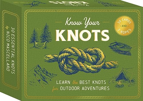 Know Your Knots: Learn the Best Knots for Outdoor Adventures - 30 Cards and 2 Ropes - Other