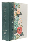 KJV, Journal the Word Bible, Large Print, Green Floral Cloth, Red Letter Edition: Reflect, Journal, or Create Art Next to Your Favorite Verses - Hardcover