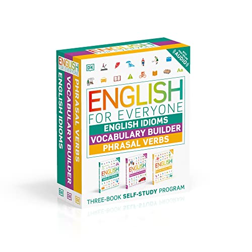 English for Everyone English Idioms, Vocabulary Builder, Phrasal Verbs 3 Book Box Set - Paperback