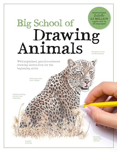 Big School of Drawing Animals: Well-Explained, Practice-Oriented Drawing Instruction for the Beginning Artist - Paperback