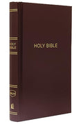 NKJV, Pew Bible, Hardcover, Burgundy, Red Letter Edition - Hardcover