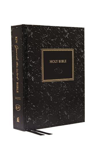 KJV, Journal the Word Bible, Hardcover, Black, Red Letter Edition, Comfort Print: Reflect, Journal, or Create Art Next to Your Favorite Verses - Hardcover