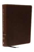 KJV, Journal the Word Bible, Bonded Leather, Brown, Red Letter Edition, Comfort Print: Reflect, Journal, or Create Art Next to Your Favorite Verses - Bonded Leather