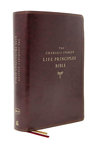 Nkjv, Charles F. Stanley Life Principles Bible, 2nd Edition, Leathersoft, Burgundy, Comfort Print: Growing in Knowledge and Understanding of God Throu - Imitation Leather