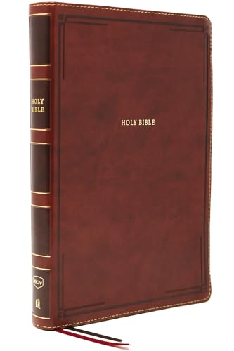 Nkjv, Thinline Bible, Giant Print, Leathersoft, Brown, Thumb Indexed, Red Letter Edition, Comfort Print: Holy Bible, New King James Version - Imitation Leather