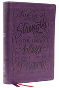 Nkjv, Giant Print Center-Column Reference Bible, Verse Art Cover Collection, Leathersoft, Purple, Thumb Indexed, Red Letter, Comfort Print: Holy Bible - Imitation Leather