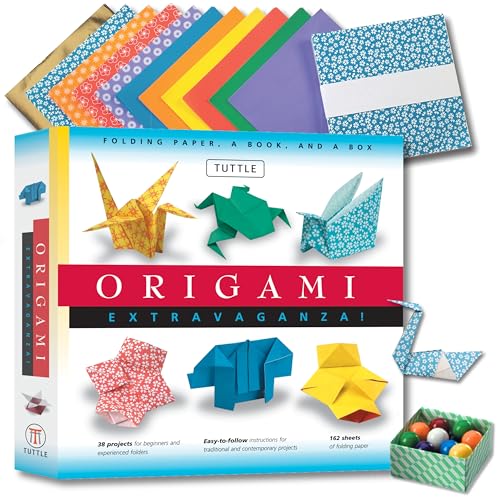 Origami Extravaganza! Folding Paper, a Book, and a Box: Origami Kit Includes Origami Book, 38 Fun Projects and 162 Origami Papers: Great for Both Kids - Paperback