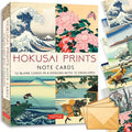 Hokusai Prints Note Cards - 12 Cards: 12 Blank Cards in 6 Lovely Prints (2 Each) with 12 Patterned Envelopes in a Keepsake Box - Other