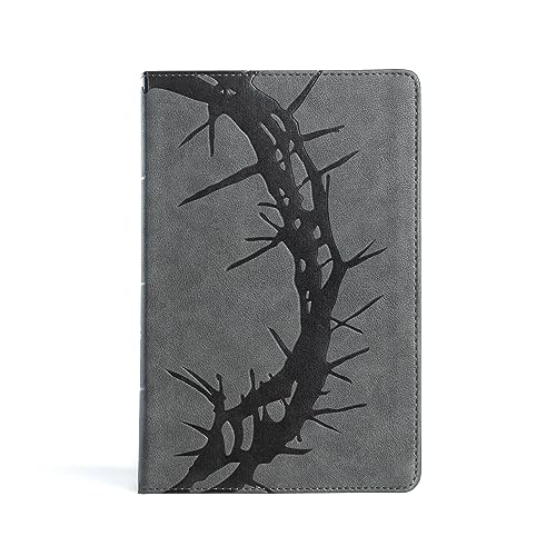 CSB Large Print Personal Size Reference Bible, Charcoal Leathertouch - Imitation Leather