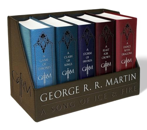 George R. R. Martin's a Game of Thrones Leather-Cloth Boxed Set (Song of Ice Andfire Series): A Game of Thrones, a Clash of Kings, a Storm of Swords, - Boxed Set