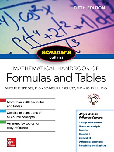 Schaum's Outline of Mathematical Handbook of Formulas and Tables - Paperback