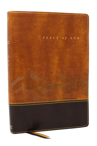 Peace of God Bible: Discover and Experience God's Shalom Throughout the Bible (Nkjv, Brown Leathersoft, Red Letter, Comfort Print) - Imitation Leather