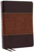 NKJV Study Bible, Leathersoft, Brown, Full-Color, Thumb Indexed, Comfort Print: The Complete Resource for Studying God's Word - Imitation Leather
