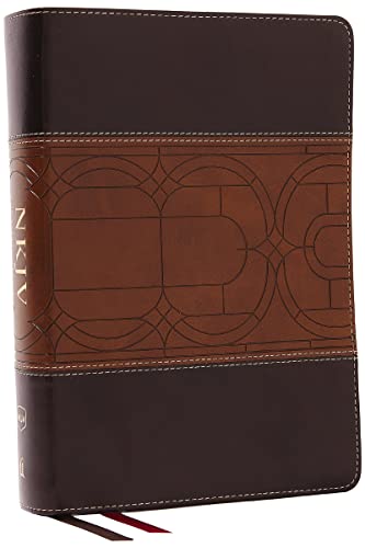NKJV Study Bible, Leathersoft, Brown, Full-Color, Thumb Indexed, Comfort Print: The Complete Resource for Studying God's Word - Imitation Leather