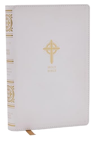 Nrsvce Sacraments of Initiation Catholic Bible, White Leathersoft, Comfort Print - Imitation Leather