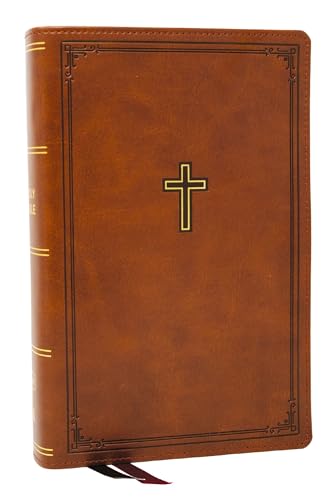 KJV Personal Size Large Print End-Of-Verse Reference Bible, Brown Leathersoft, Red Letter, Comfort Print - Imitation Leather