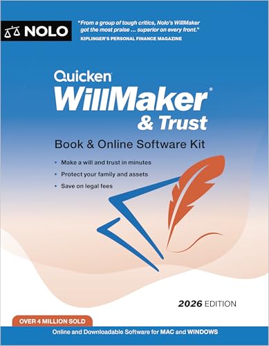 Quicken Willmaker & Trust 2026: Book & Online Software Kit - Paperback