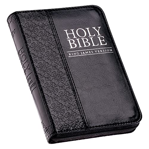 KJV Mini Pocket Edition: Zippered Black - Imitation Leather