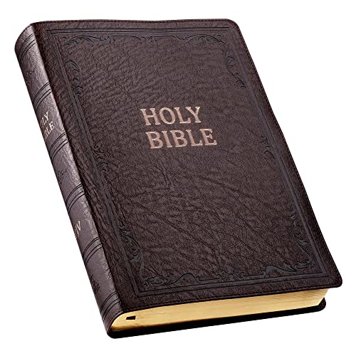 KJV Super Giant Print Lux-Leather Brown - Imitation Leather