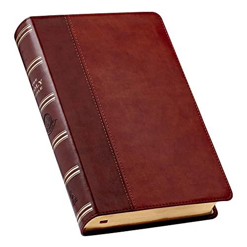 KJV Giant Print Lux-Leather 2-Tone Brown - Imitation Leather