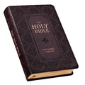 KJV Giant Print Lux-Leather Pattern Dark Brown - Imitation Leather