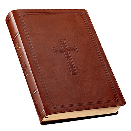KJV Super Giant Print Lux-Leather Tan - Imitation Leather